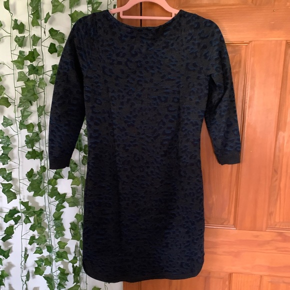 Thick navy leopard print dress - Picture 4 of 4